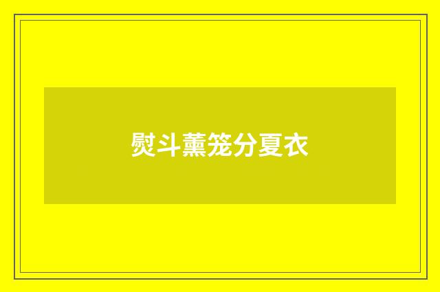 熨斗薰笼分夏衣