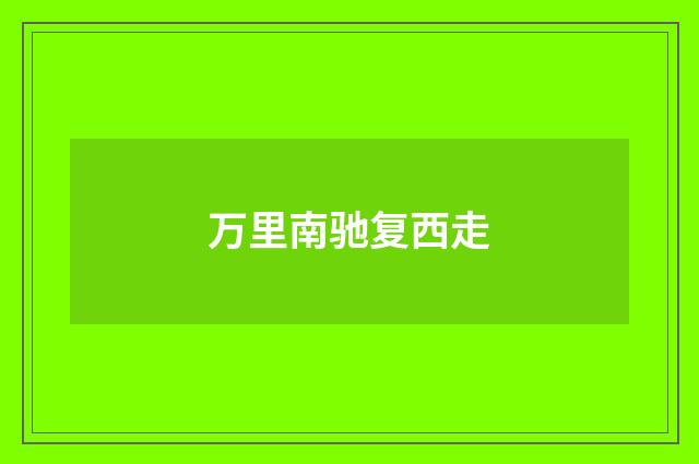 万里南驰复西走