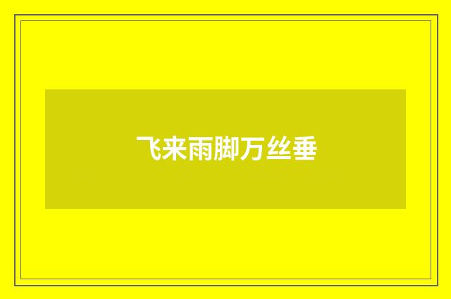 飞来雨脚万丝垂