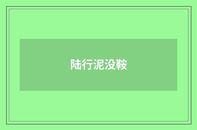 陆行泥没鞍