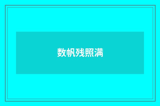 数帆残照满
