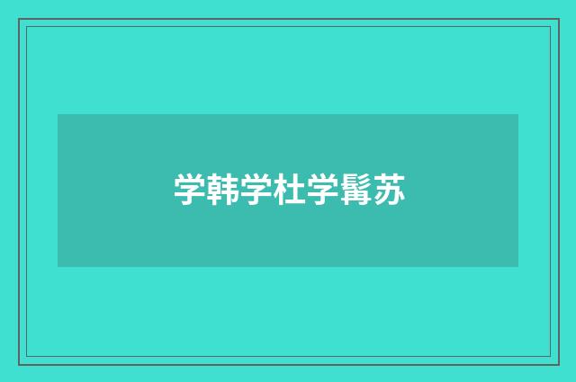学韩学杜学髯苏