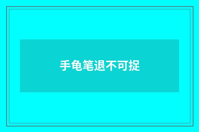 手龟笔退不可捉