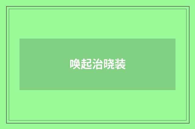 唤起治晓装