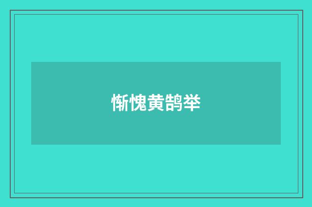 惭愧黄鹄举