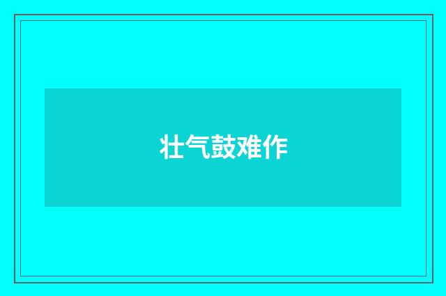 壮气鼓难作
