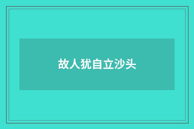 故人犹自立沙头