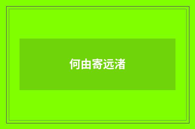 何由寄远渚