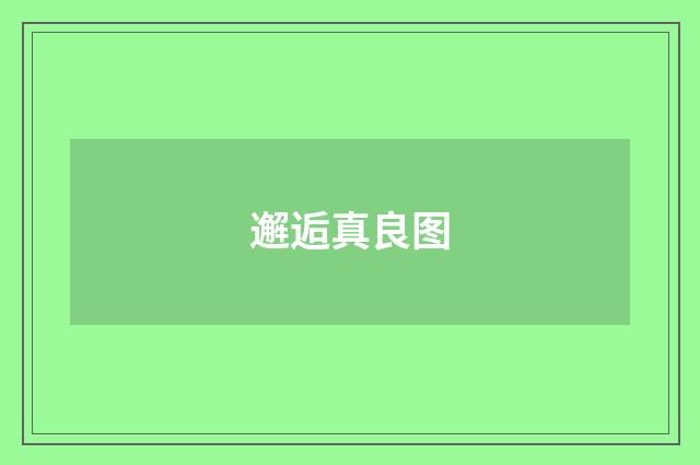 邂逅真良图