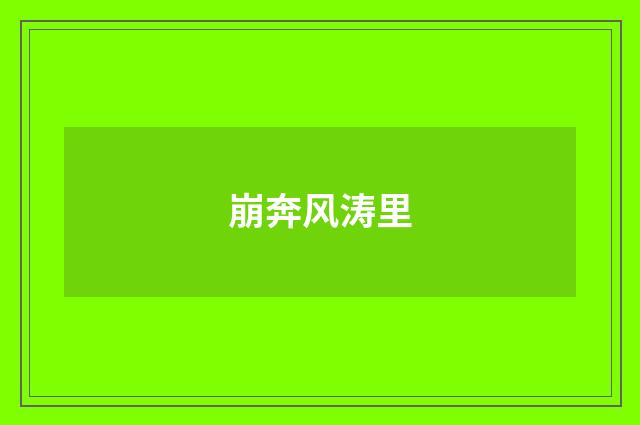 崩奔风涛里