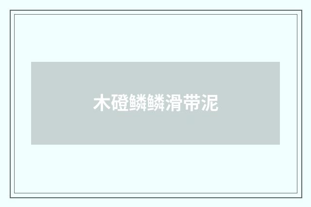 木磴鳞鳞滑带泥