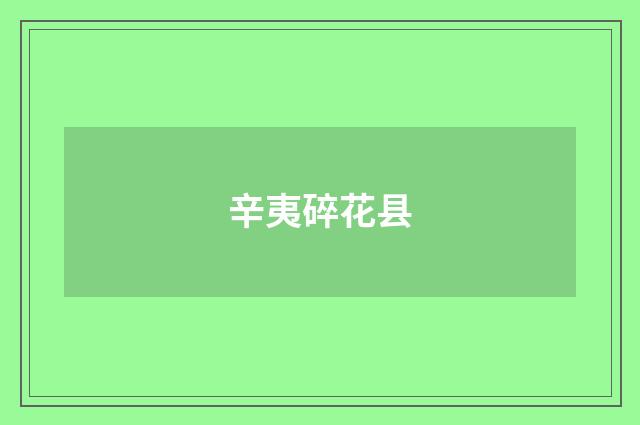 辛夷碎花县
