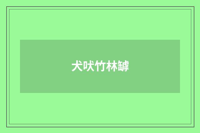 犬吠竹林罅