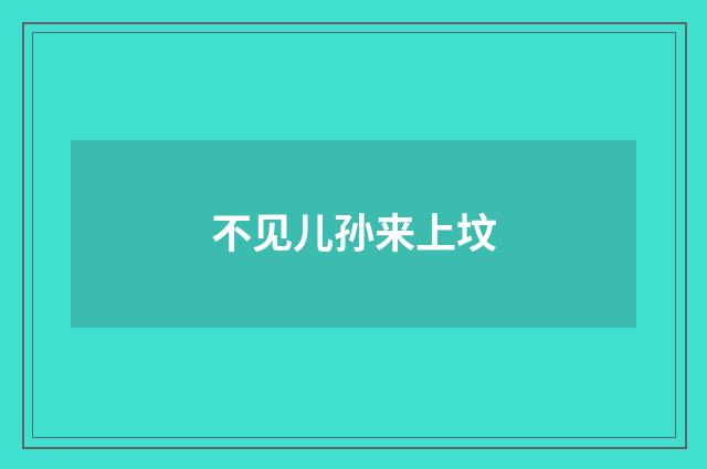 不见儿孙来上坟