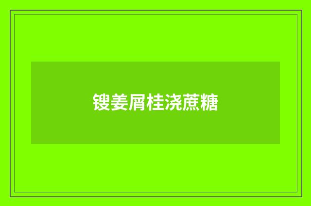 锼姜屑桂浇蔗糖