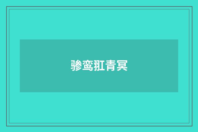 骖鸾羾青冥