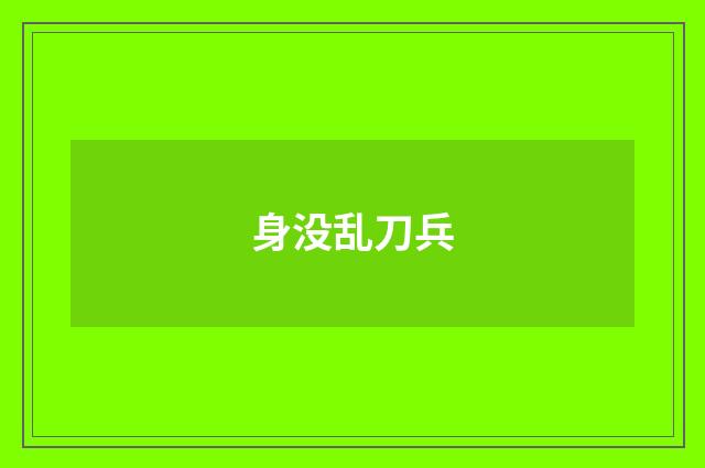 身没乱刀兵
