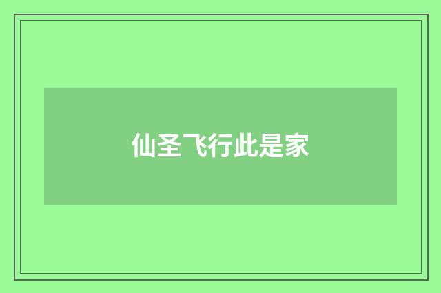 仙圣飞行此是家