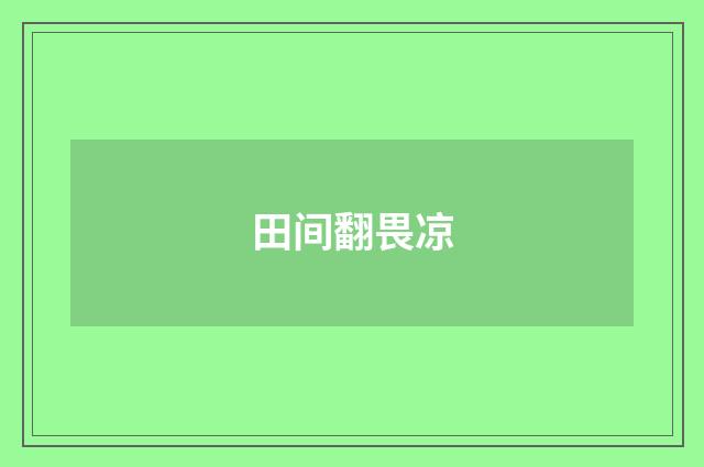 田间翻畏凉