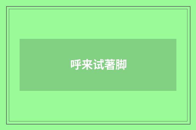 呼来试著脚
