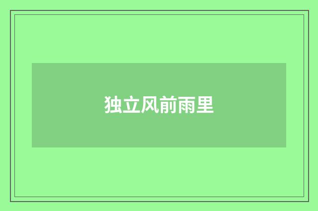 独立风前雨里