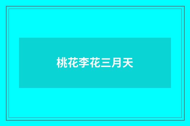 桃花李花三月天