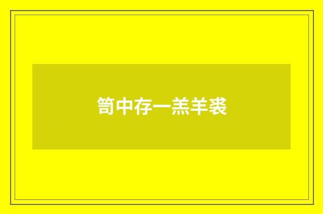 笥中存一羔羊裘
