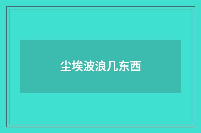 尘埃波浪几东西