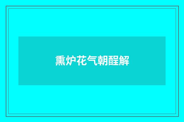 熏炉花气朝酲解