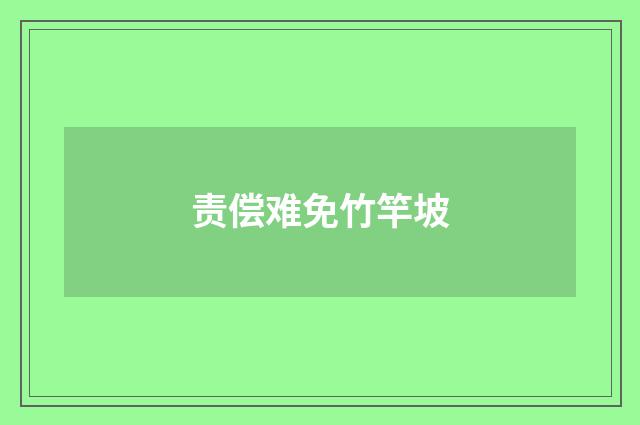 责偿难免竹竿坡