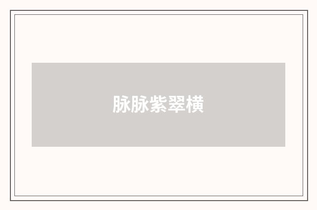 脉脉紫翠横