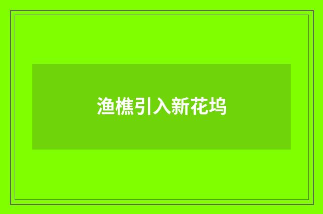 渔樵引入新花坞