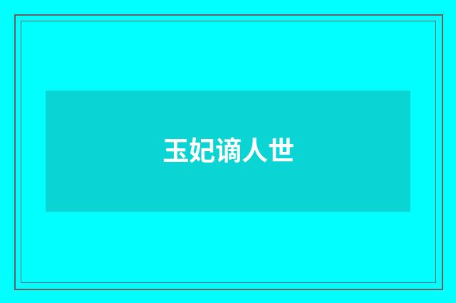 玉妃谪人世