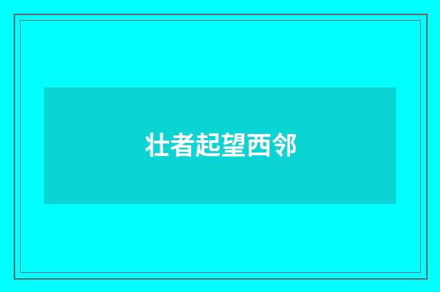 壮者起望西邻
