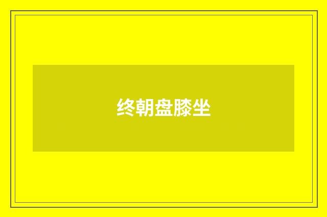 终朝盘膝坐