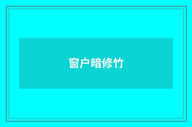 窗户暗修竹