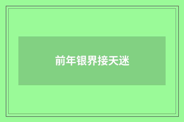 前年银界接天迷