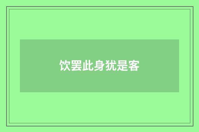 饮罢此身犹是客