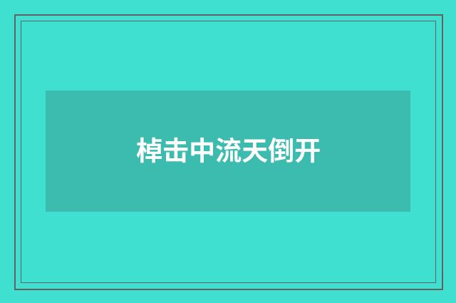 棹击中流天倒开