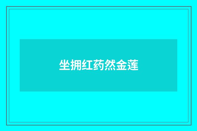 坐拥红药然金莲