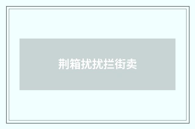 荆箱扰扰拦街卖