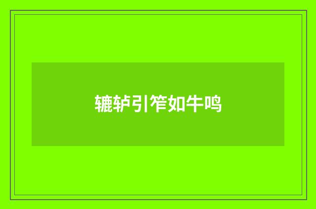 辘轳引笮如牛鸣