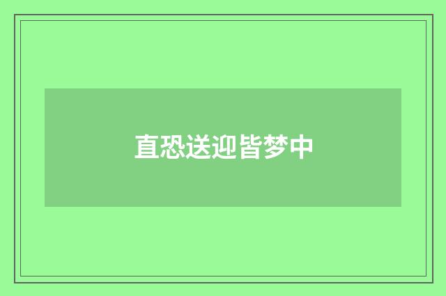 直恐送迎皆梦中