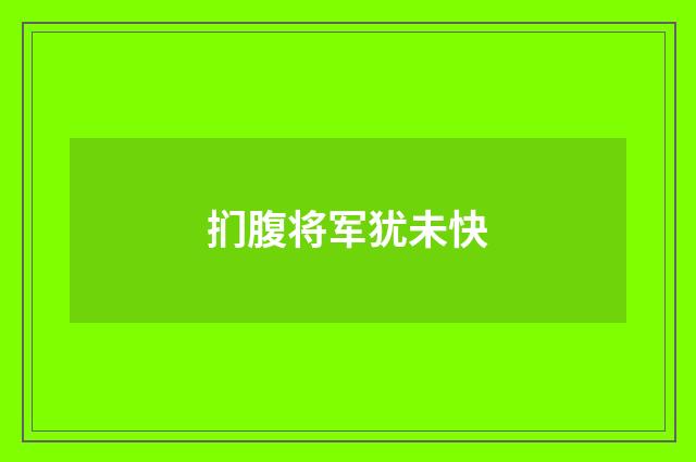 扪腹将军犹未快
