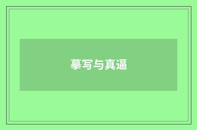 摹写与真逼