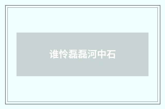 谁怜磊磊河中石