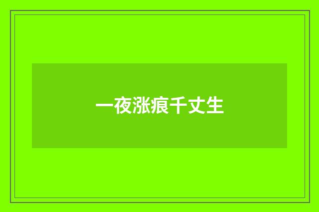 一夜涨痕千丈生