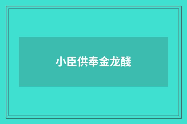 小臣供奉金龙醆