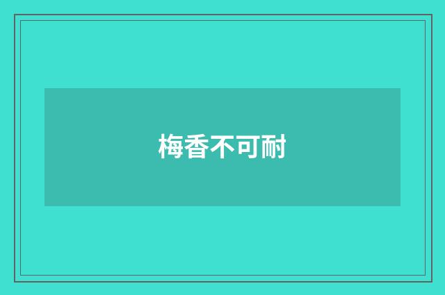 梅香不可耐