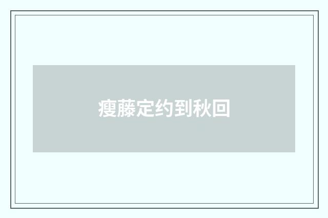 瘦藤定约到秋回